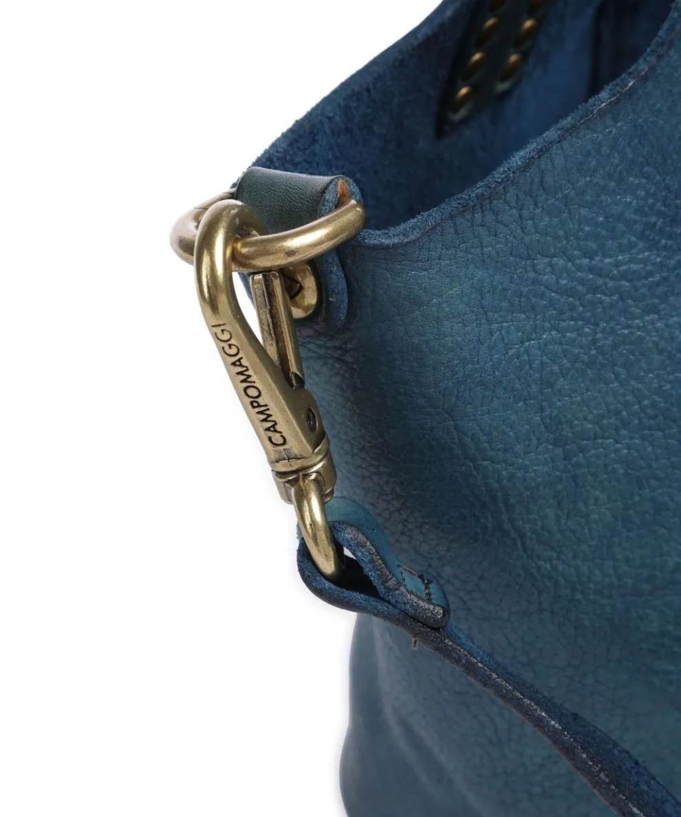 Umhängetasche genarbtes Rindsleder petrol