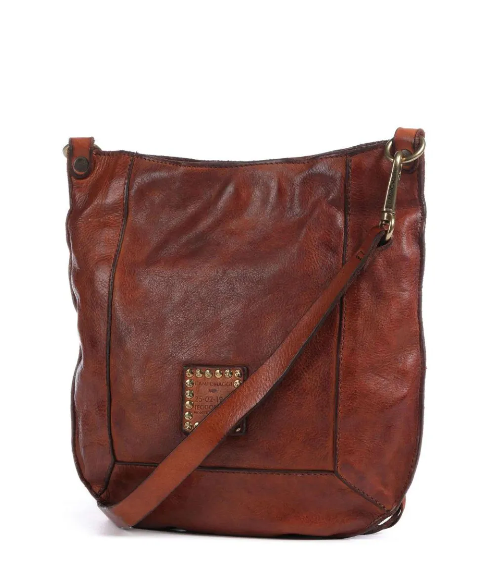 Umhängetasche genarbtes Rindsleder cognac