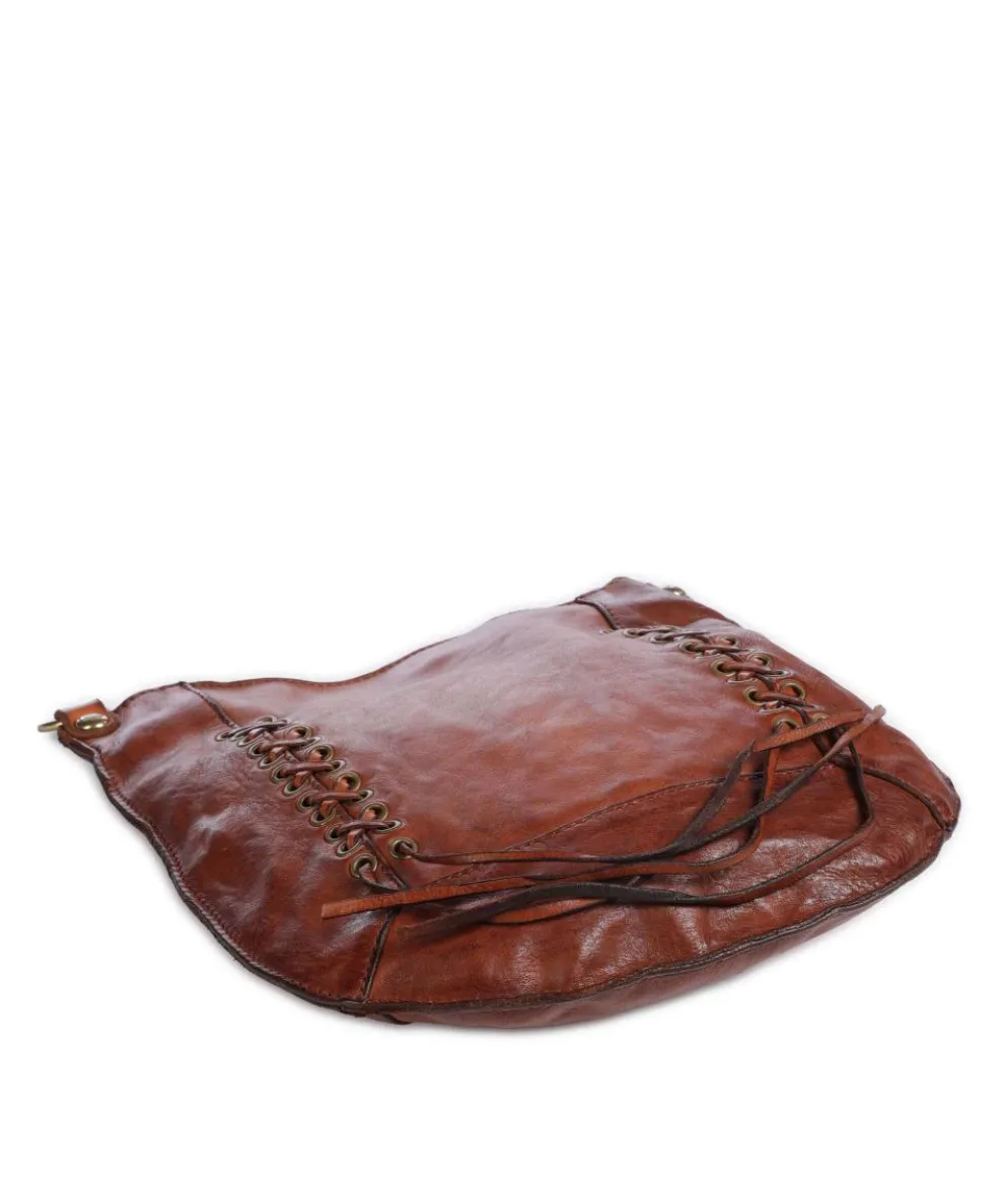 Umhängetasche genarbtes Rindsleder cognac