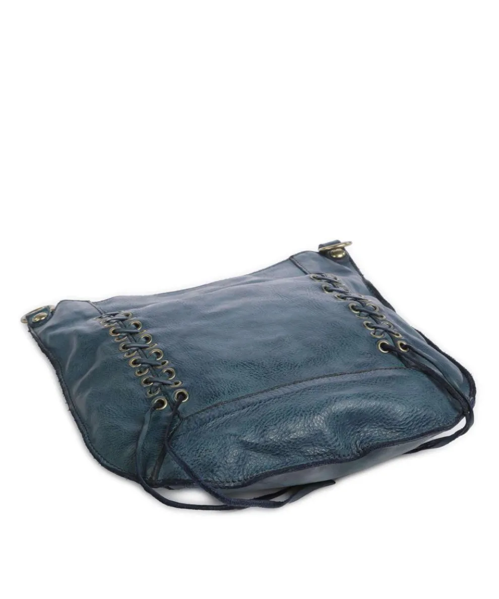 Umhängetasche genarbtes Rindsleder petrol