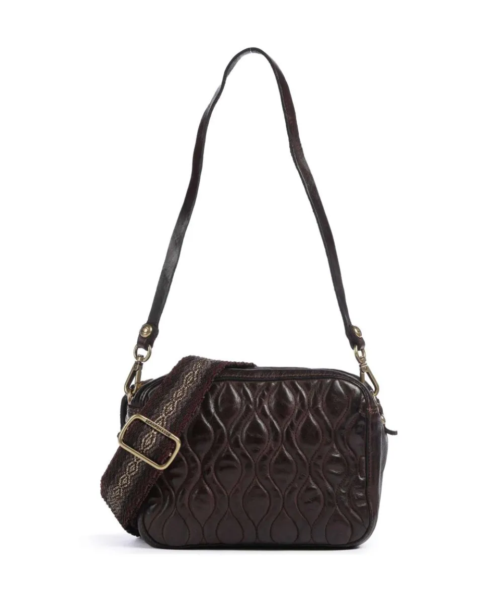 Umhängetasche genarbtes Rindsleder dunkelbraun