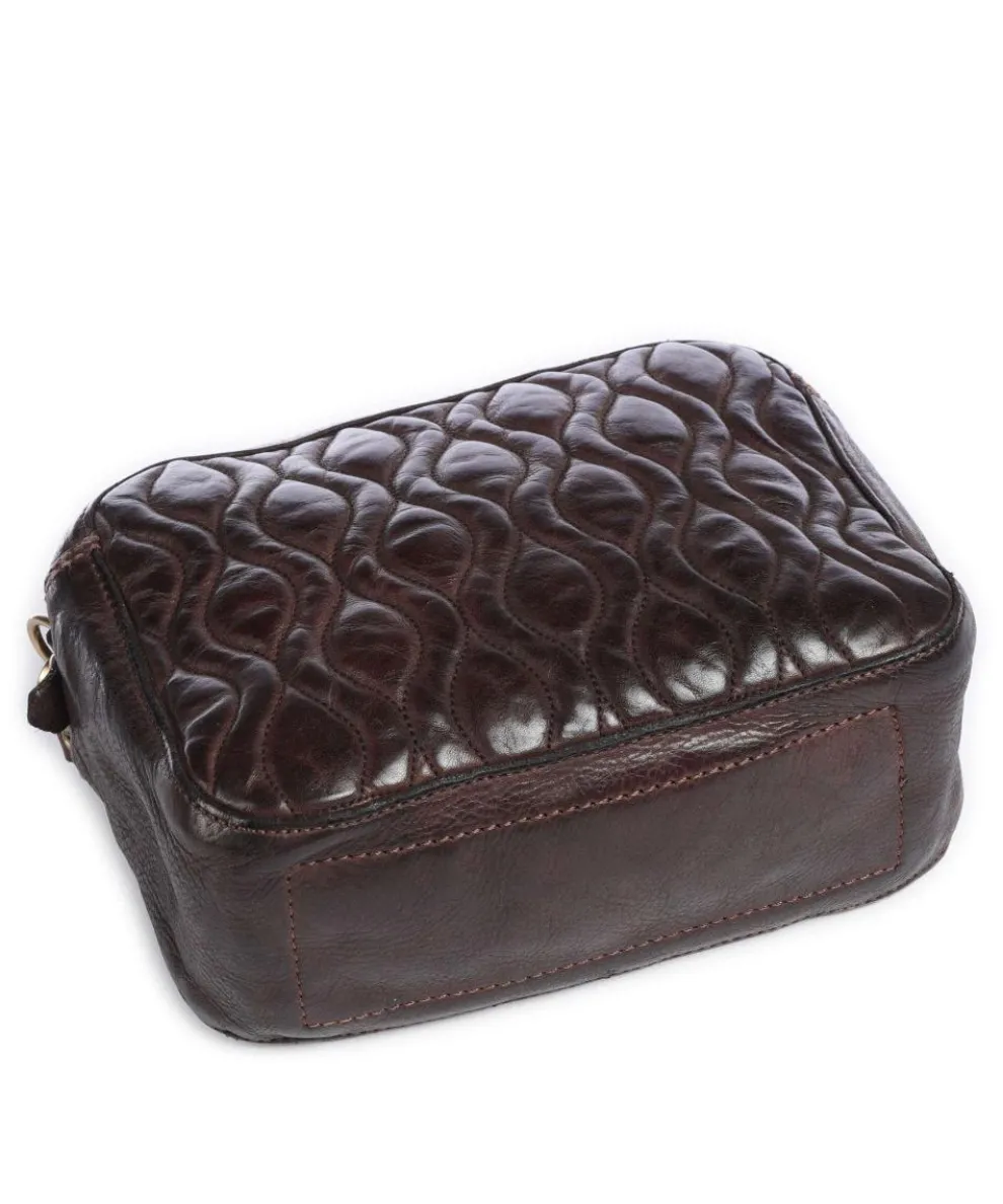 Umhängetasche genarbtes Rindsleder dunkelbraun
