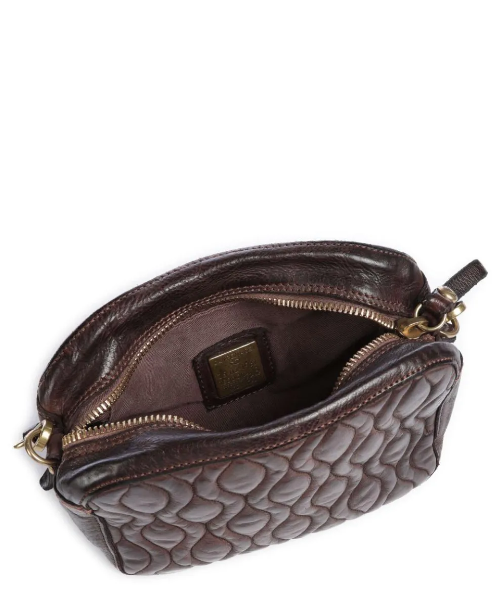 Umhängetasche genarbtes Rindsleder dunkelbraun
