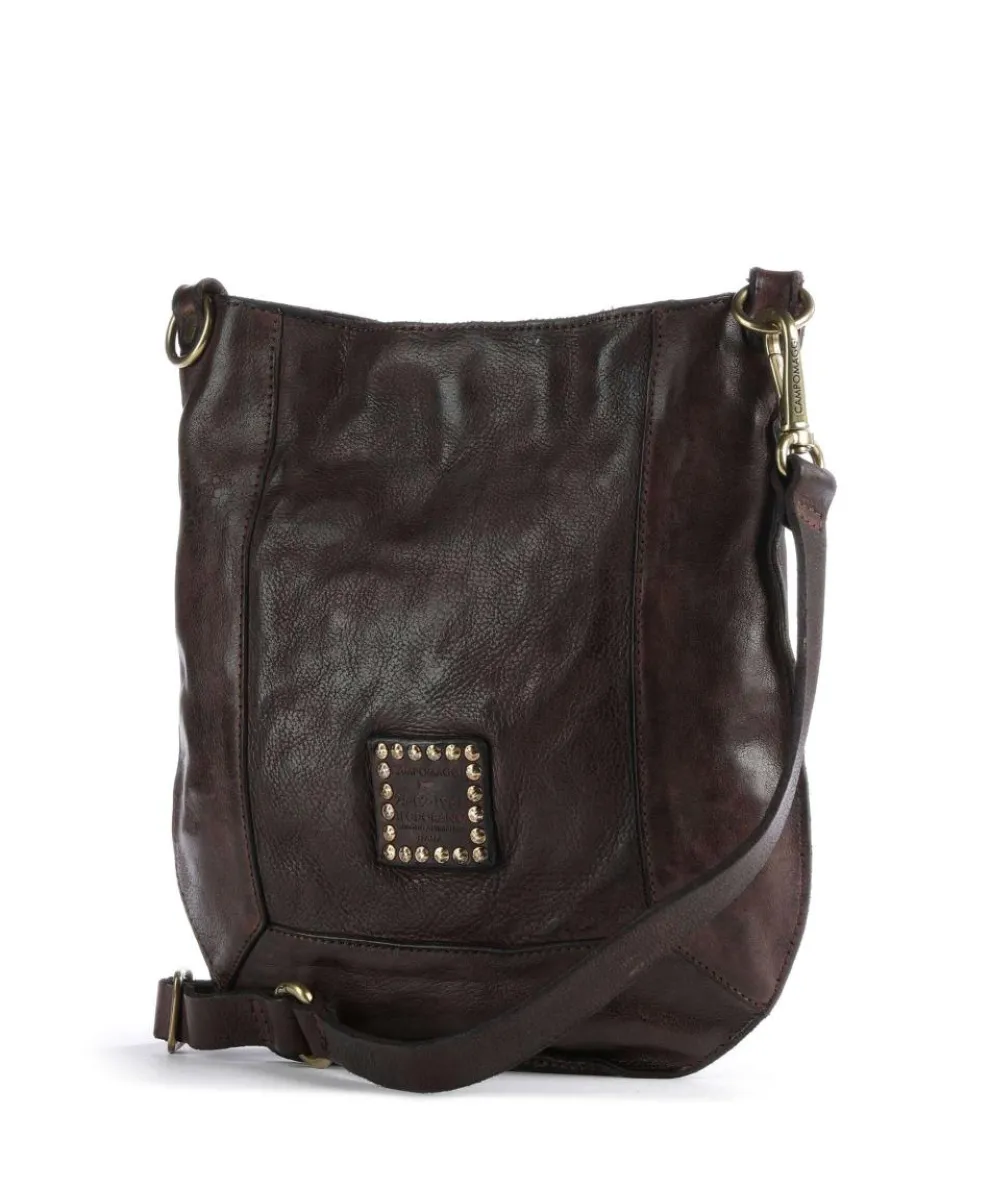 Umhängetasche genarbtes Rindsleder dunkelbraun