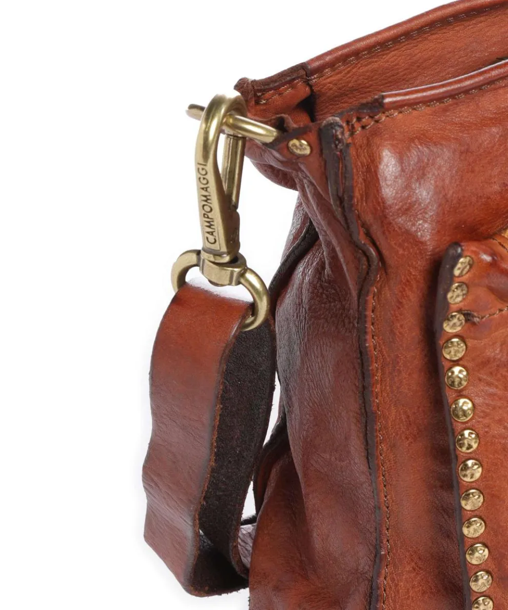 Umhängetasche genarbtes Rindsleder cognac