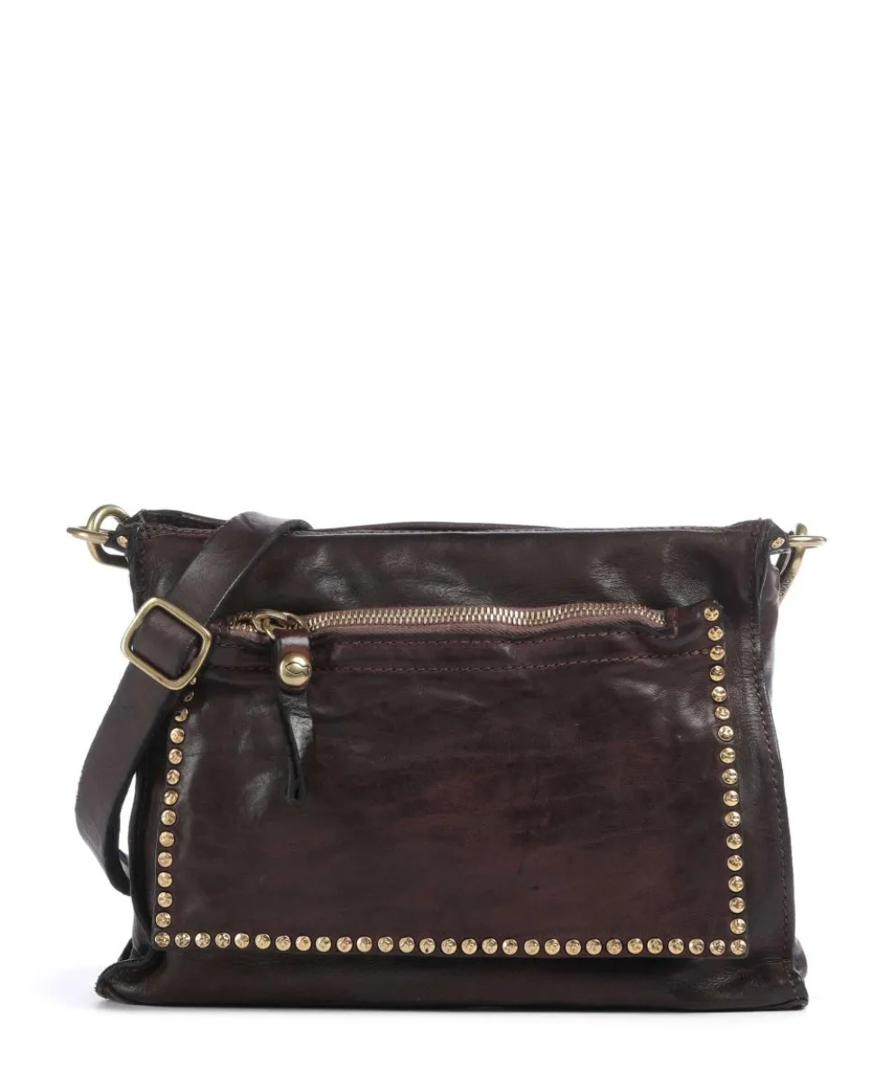 Umhängetasche genarbtes Rindsleder dunkelbraun