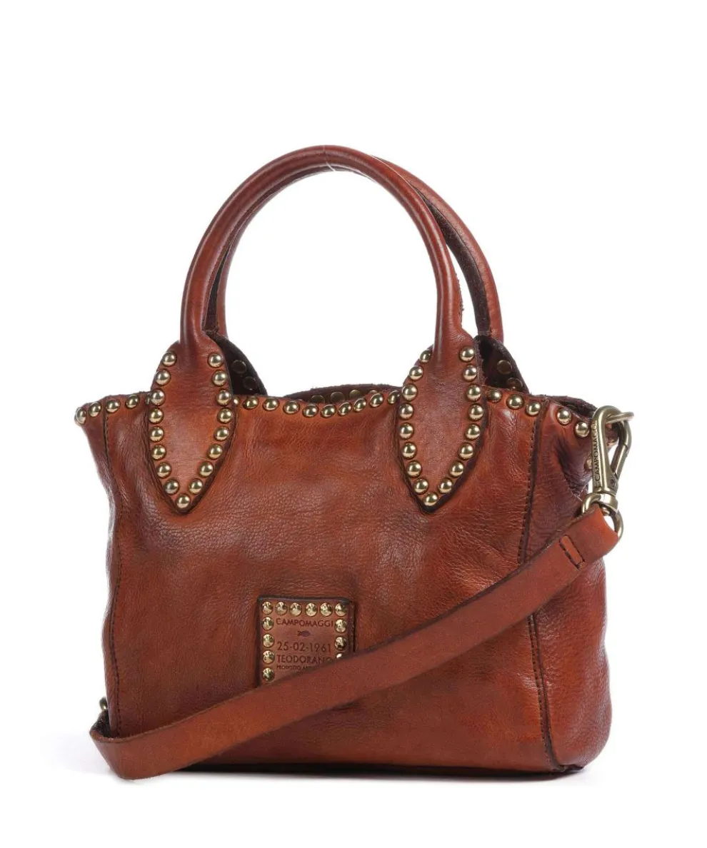 Umhängetasche genarbtes Rindsleder cognac