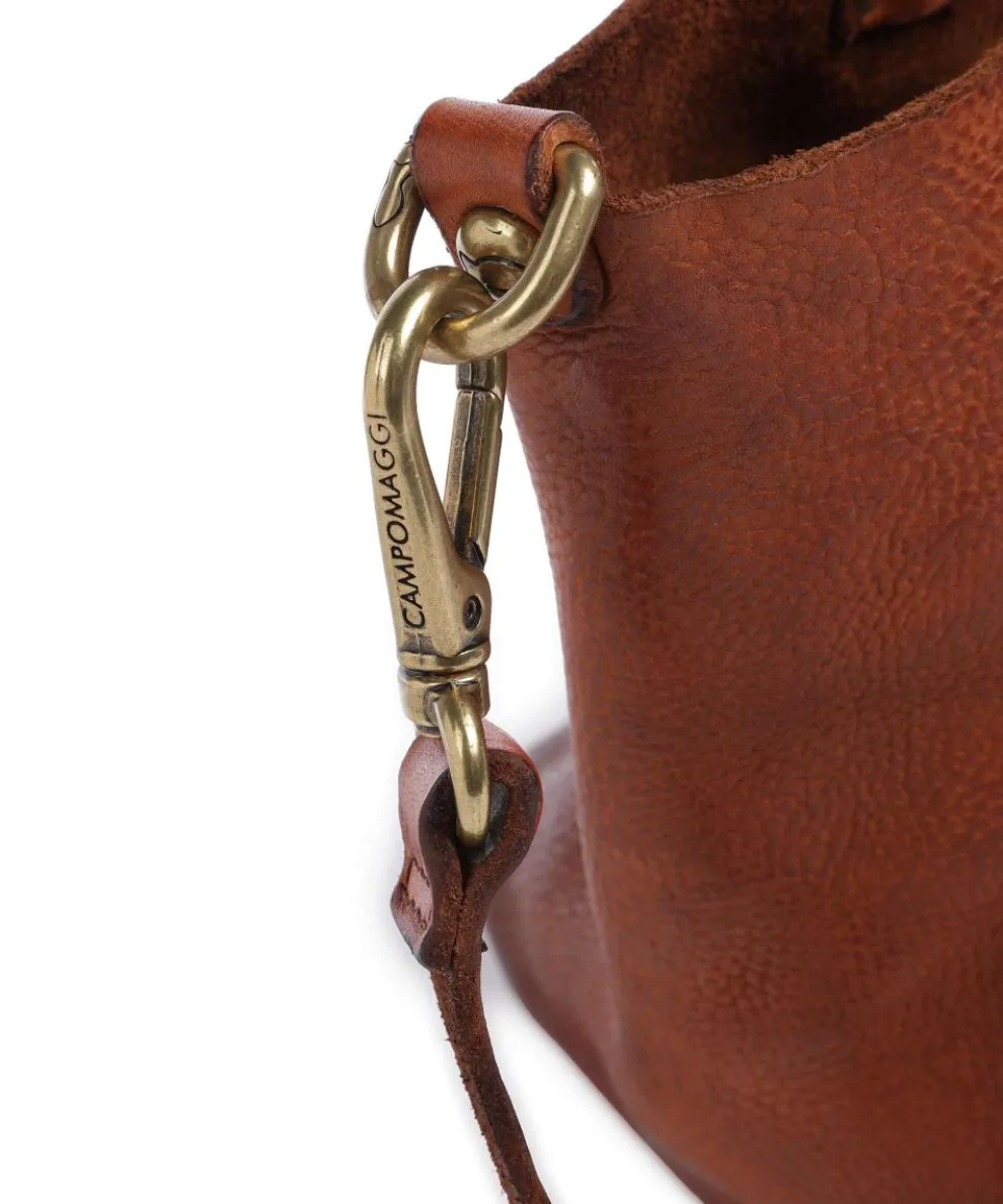 Umhängetasche genarbtes Rindsleder cognac