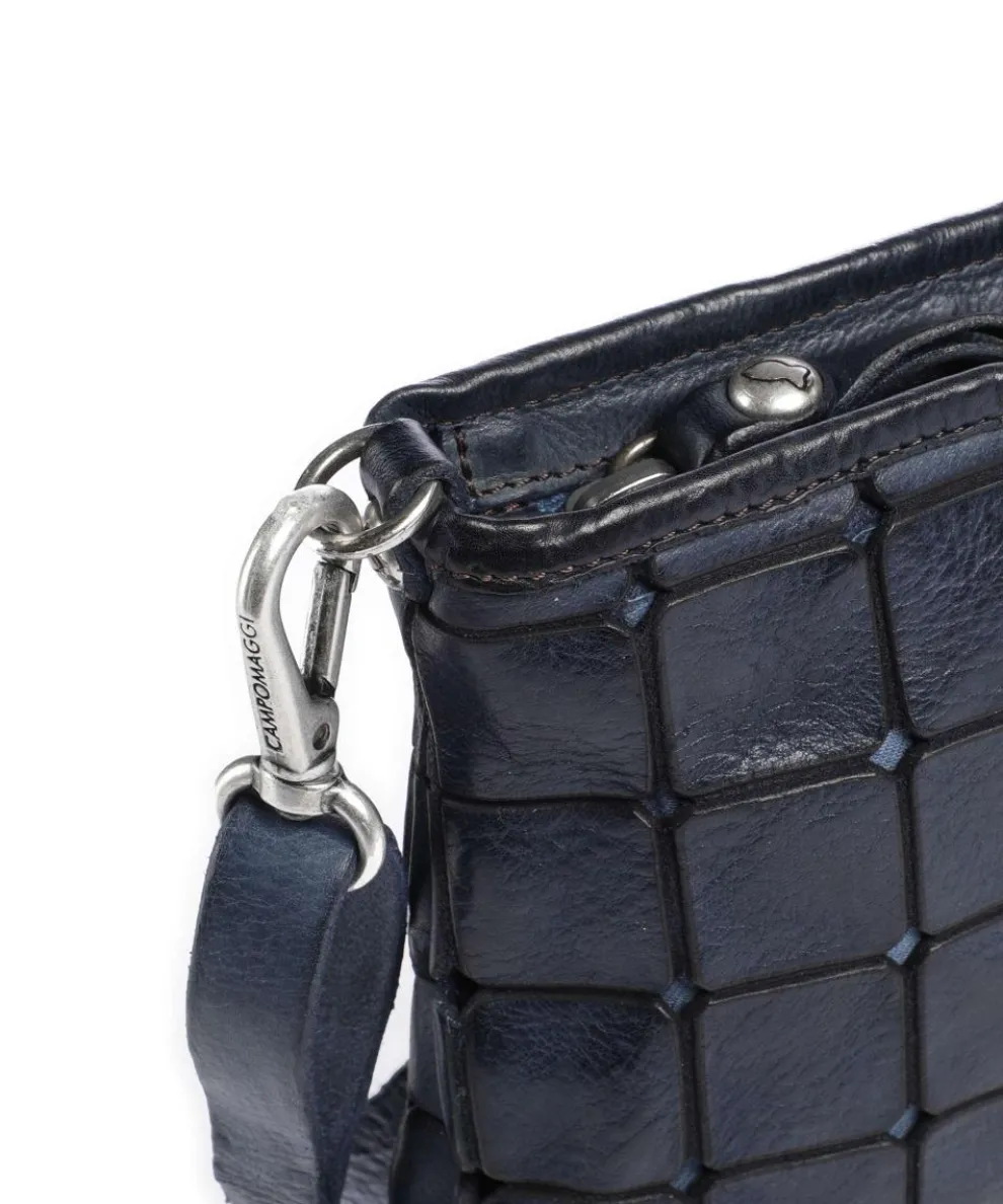 Umhängetasche genarbtes Rindsleder dunkelblau