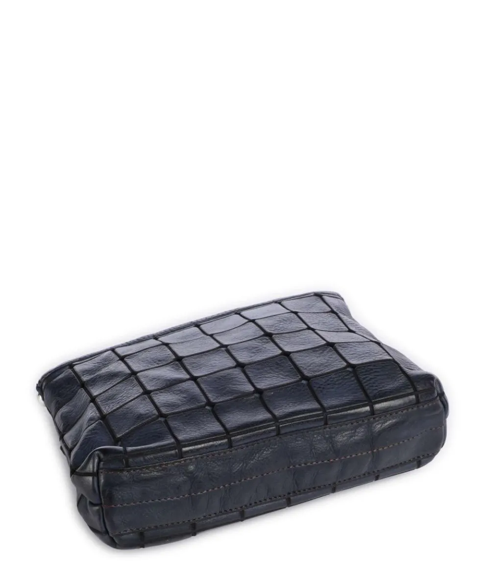 Umhängetasche genarbtes Rindsleder dunkelblau