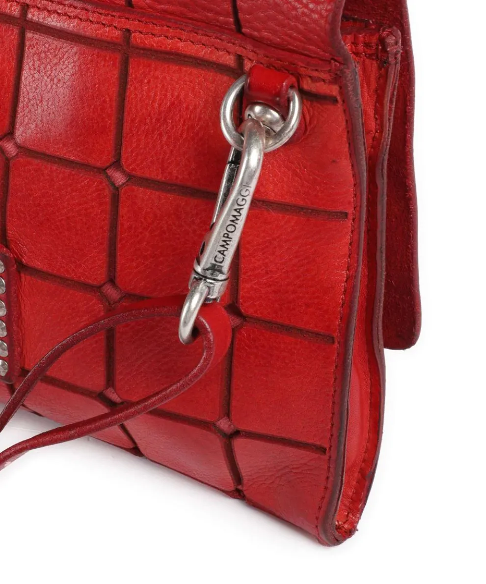 Umhängetasche genarbtes Rindsleder rot