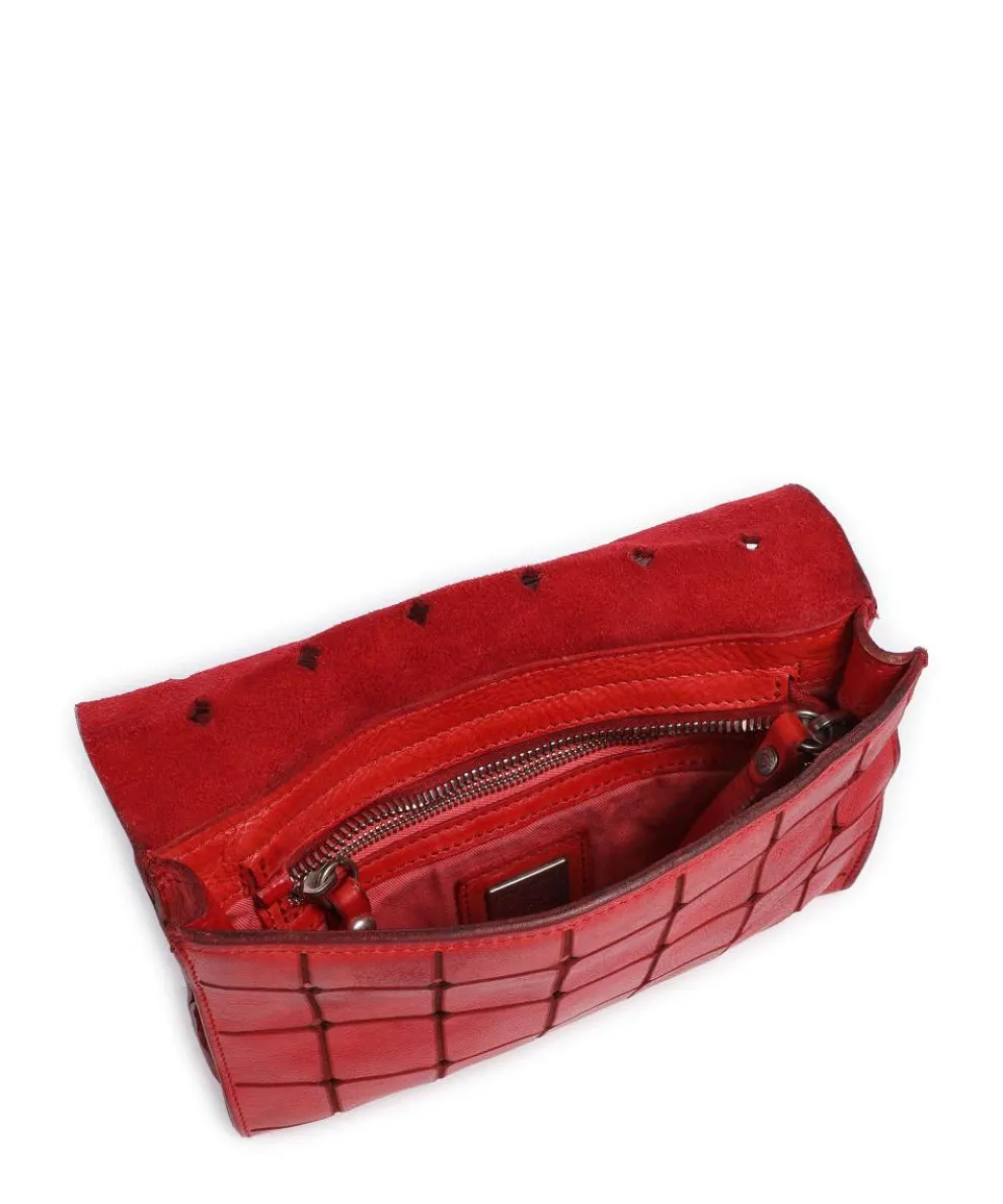 Umhängetasche genarbtes Rindsleder rot