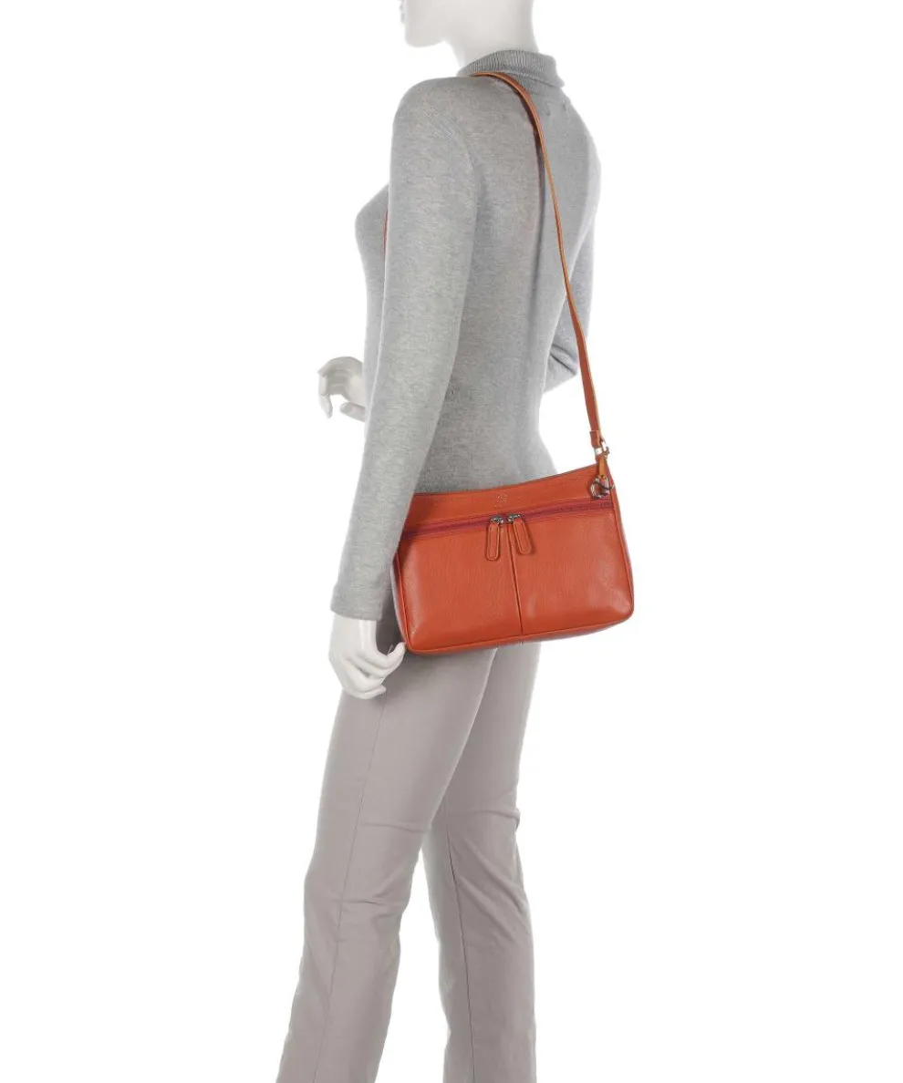 Umhängetasche genarbtes Rindsleder terrakotta