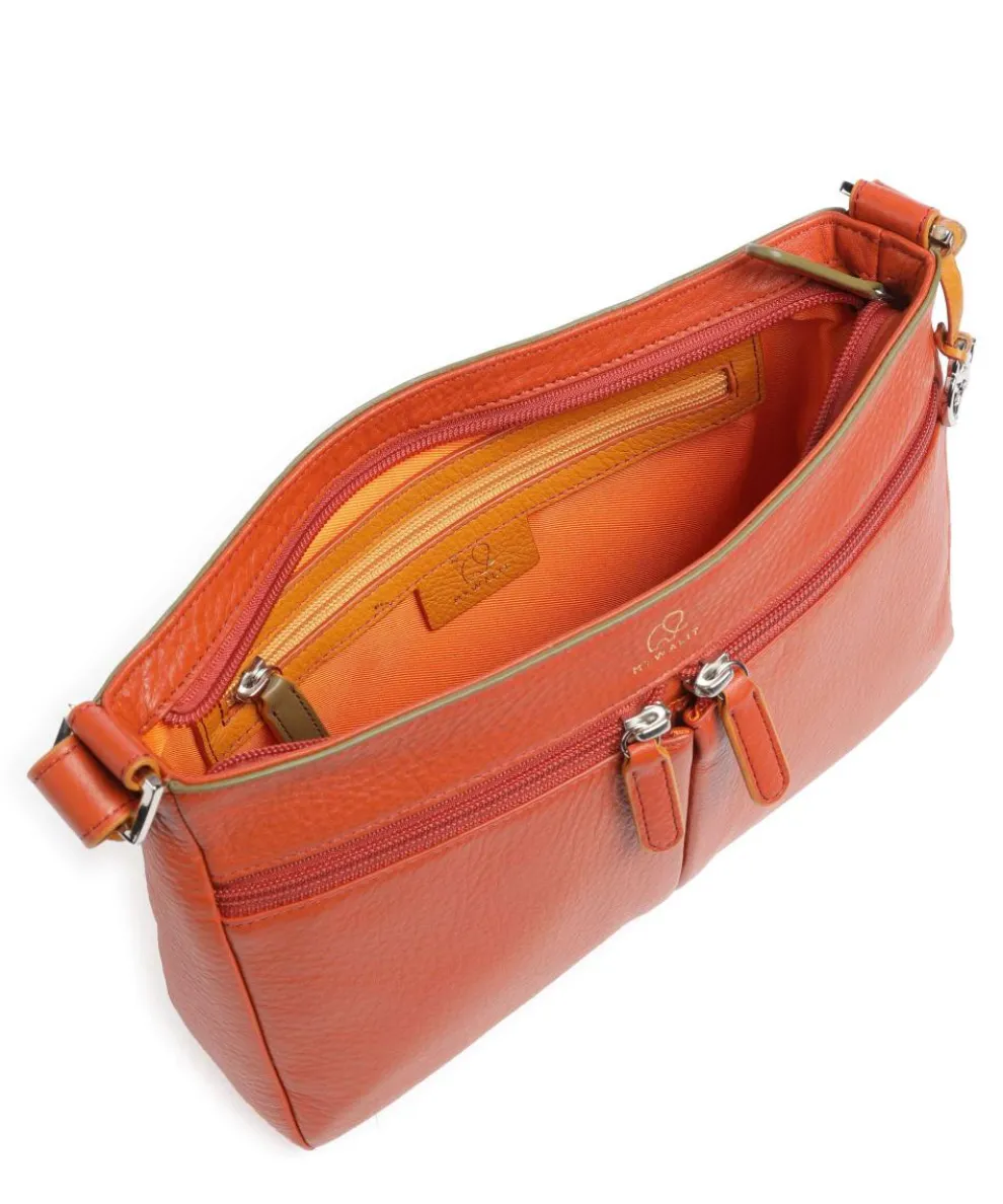 Umhängetasche genarbtes Rindsleder terrakotta