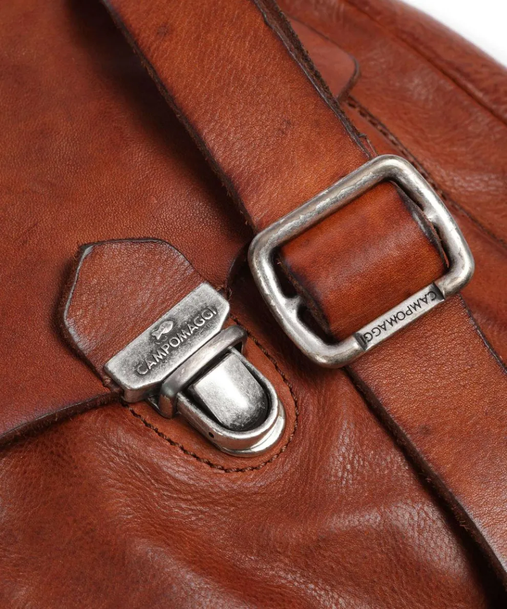 Umhängetasche genarbtes Rindsleder cognac