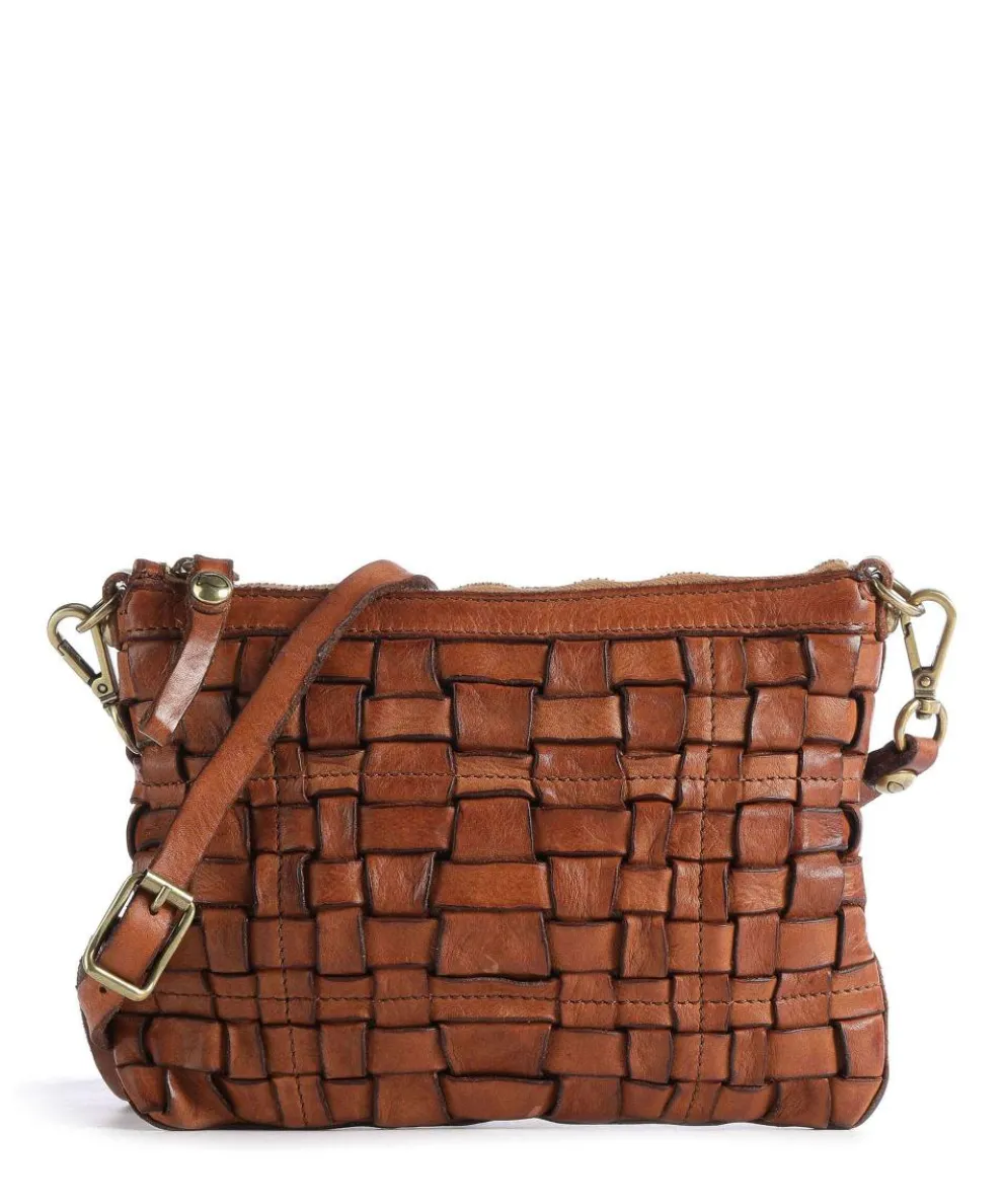 Umhängetasche genarbtes Rindsleder cognac