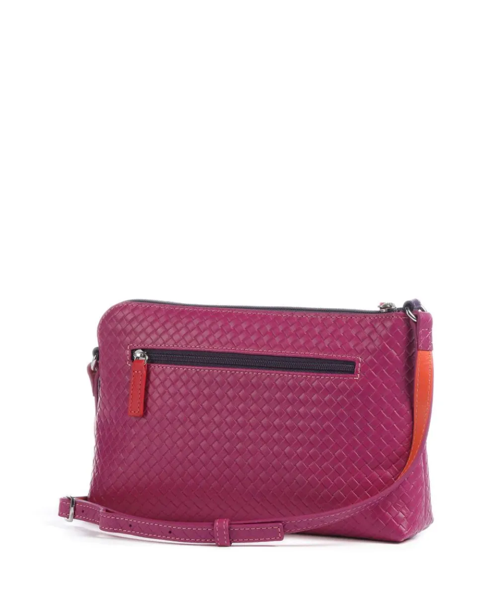 Umhängetasche geprägtes Rindsleder violett