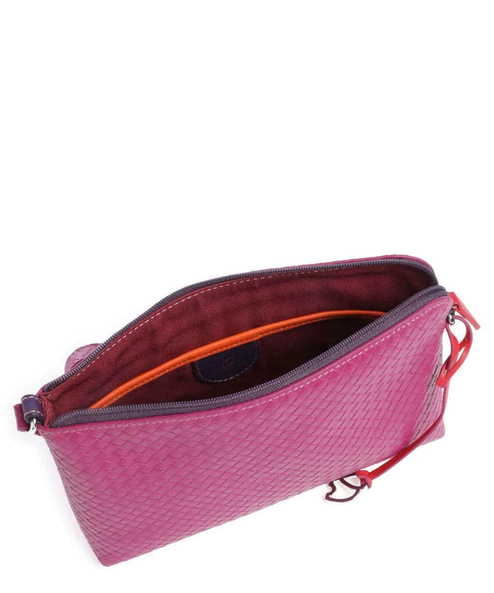 Umhängetasche geprägtes Rindsleder violett