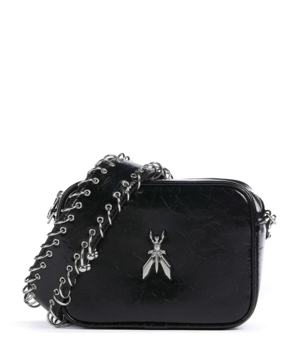 Umhängetasche Lammleder schwarz