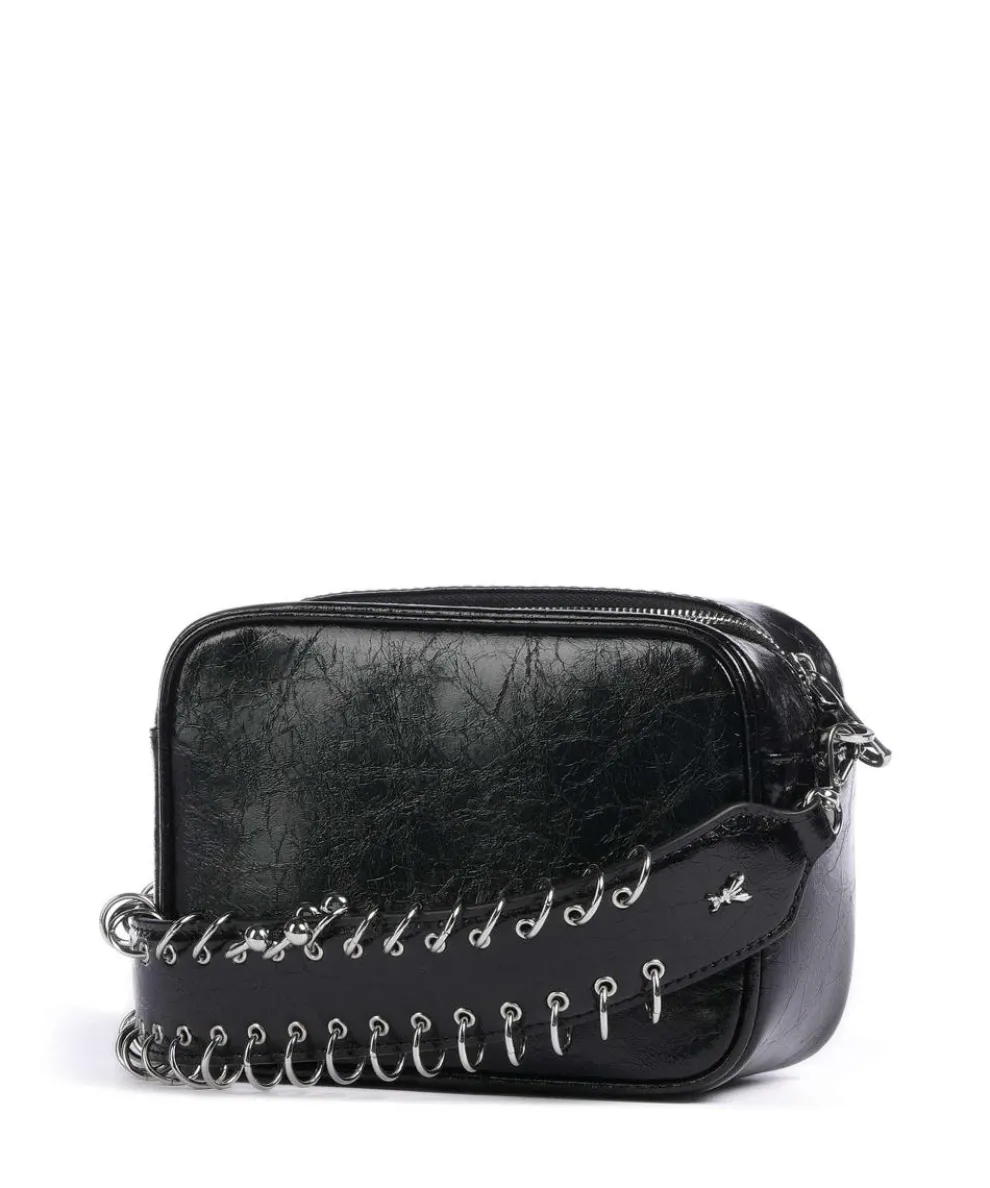 Umhängetasche Lammleder schwarz