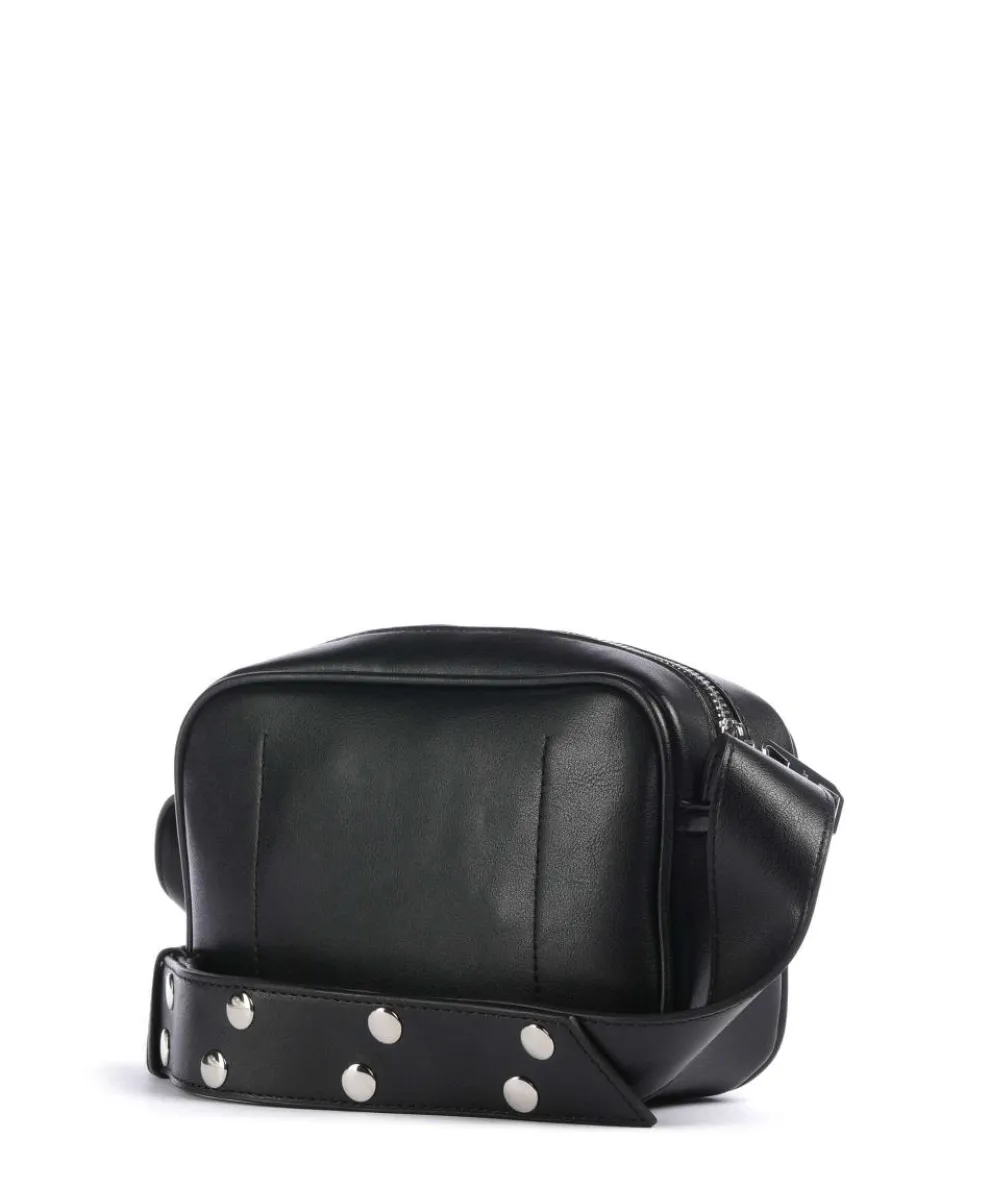 Umhängetasche Lederimitat schwarz