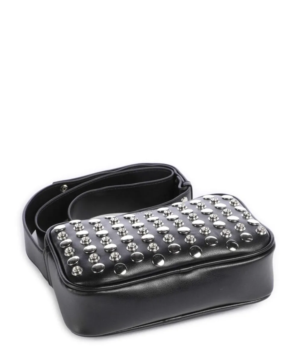 Umhängetasche Lederimitat schwarz