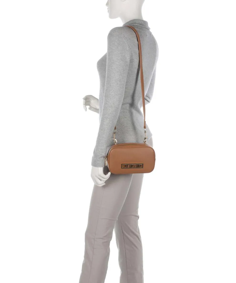 Umhängetasche Lederimitat hellbraun