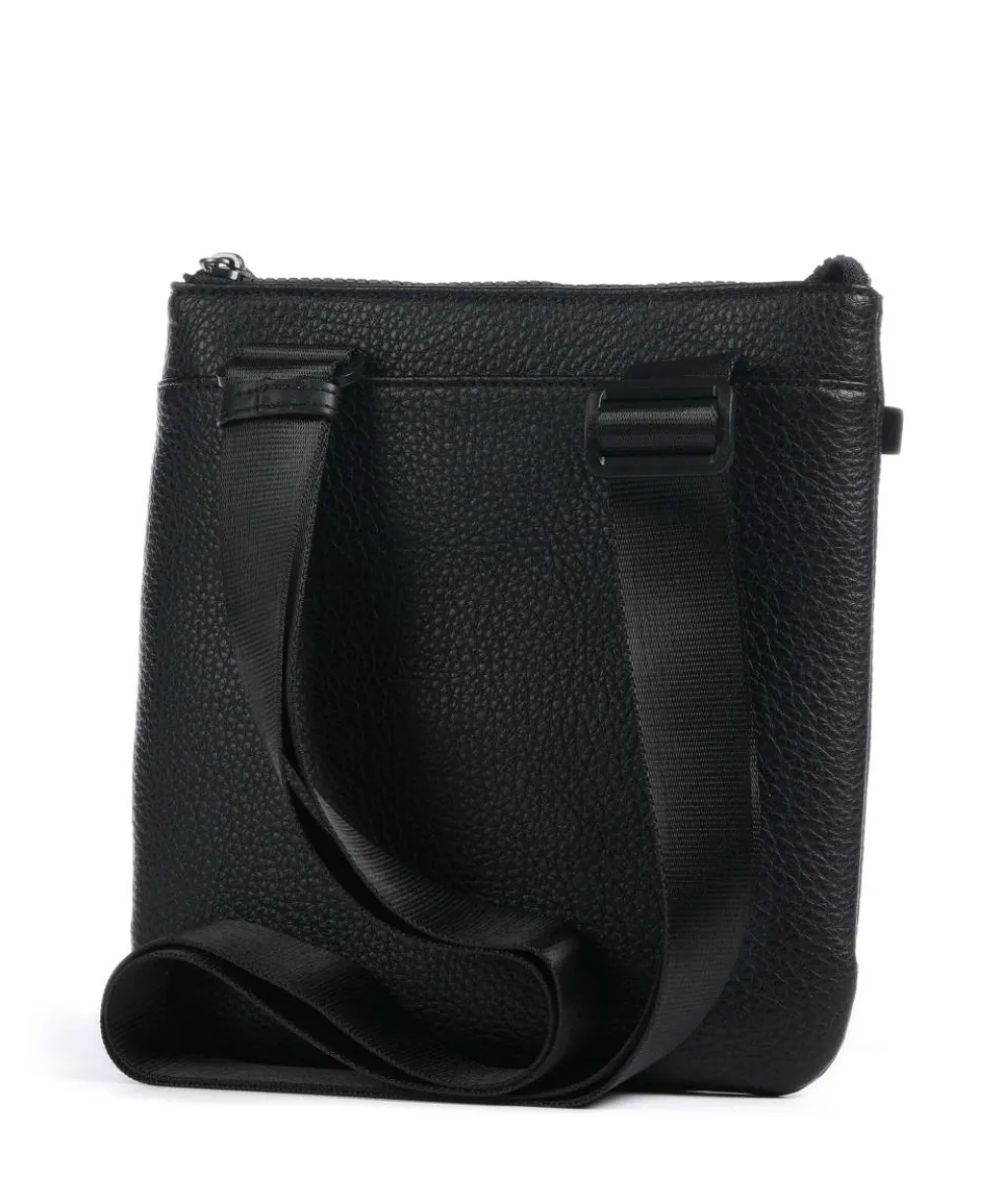 Umhängetasche Lederimitat schwarz