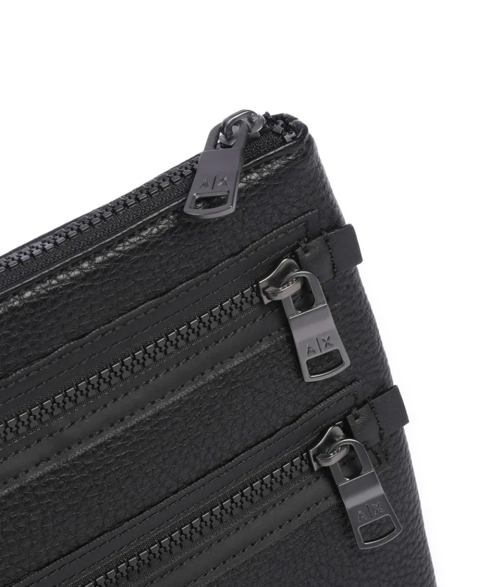 Umhängetasche Lederimitat schwarz