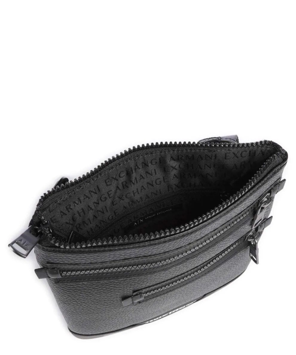 Umhängetasche Lederimitat schwarz