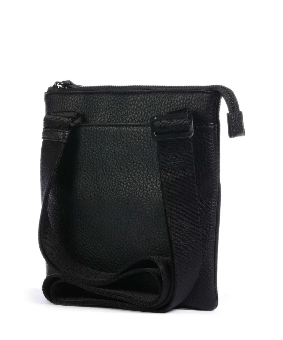 Umhängetasche Lederimitat schwarz
