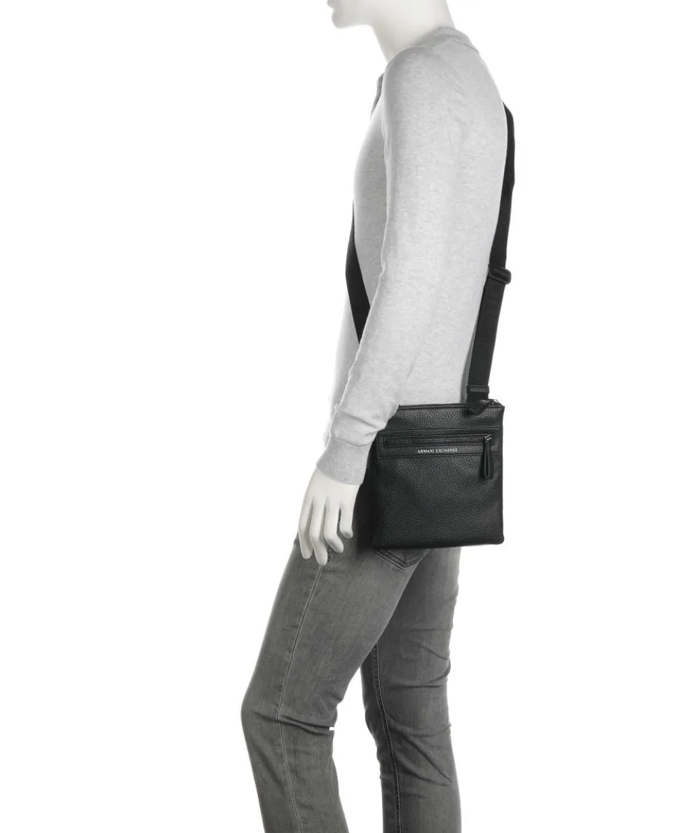 Umhängetasche Lederimitat schwarz