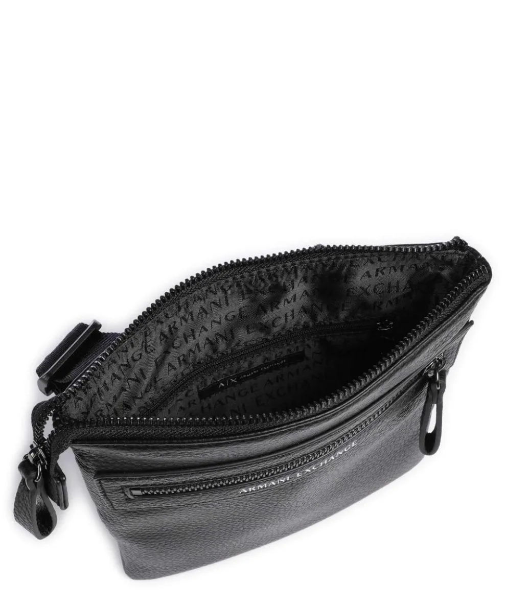 Umhängetasche Lederimitat schwarz