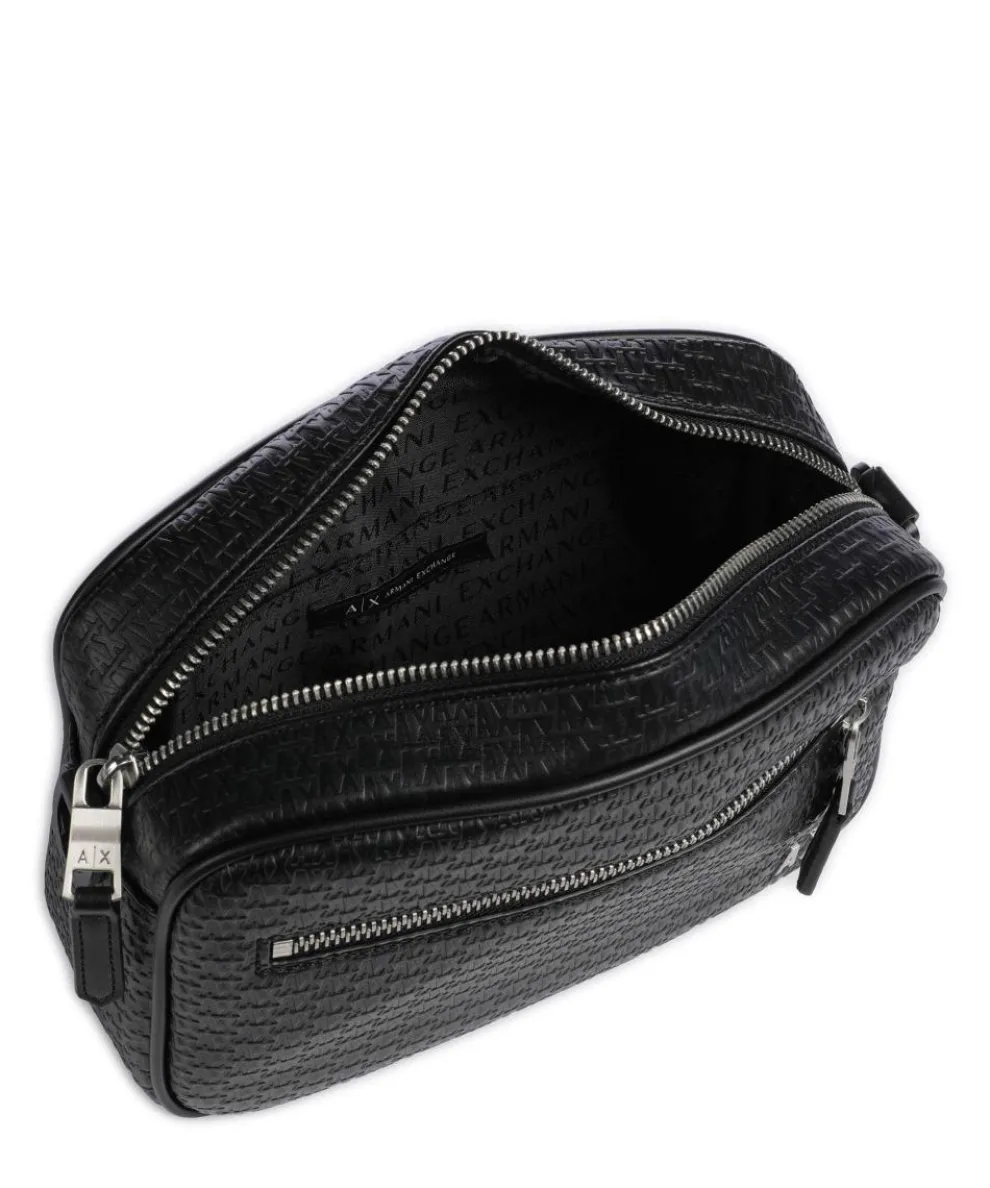 Umhängetasche Lederimitat schwarz