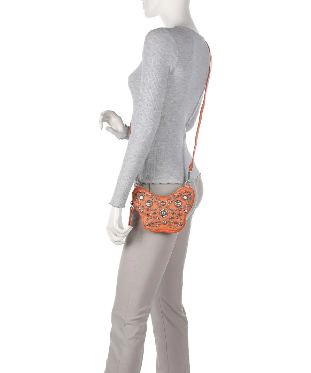 Umhängetasche Rindsleder orange