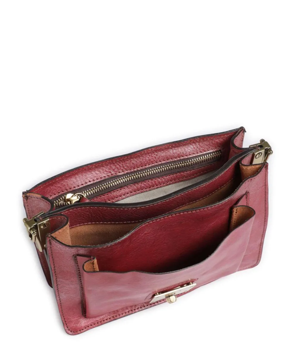 Umhängetasche Rindsleder rot