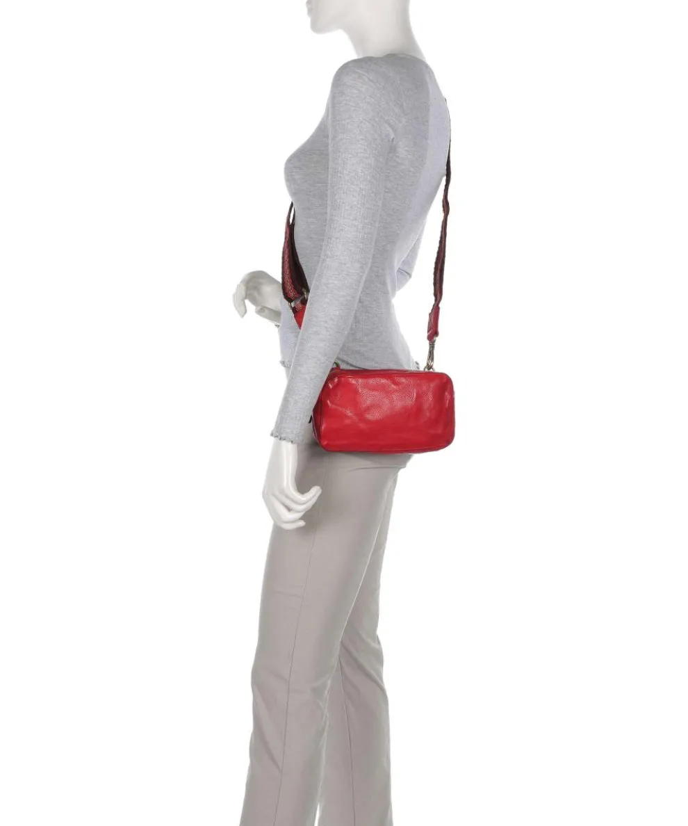 Umhängetasche Rindsleder rot