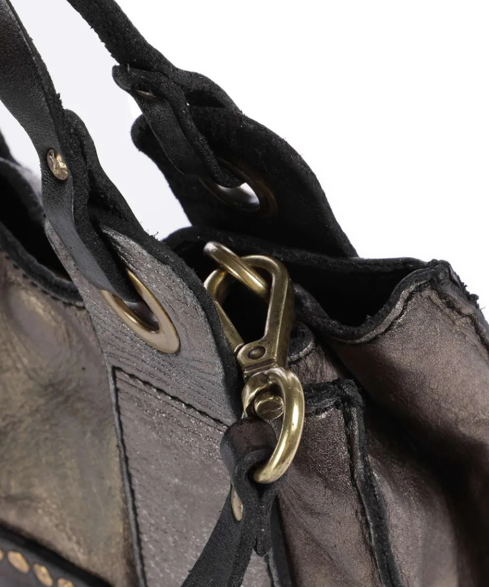 Umhängetasche Rindsleder grau