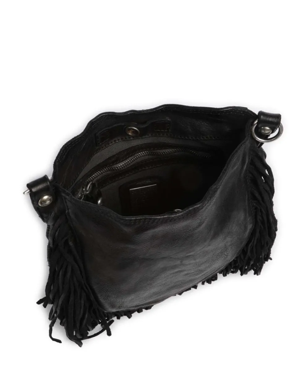 Umhängetasche Rindsleder schwarz