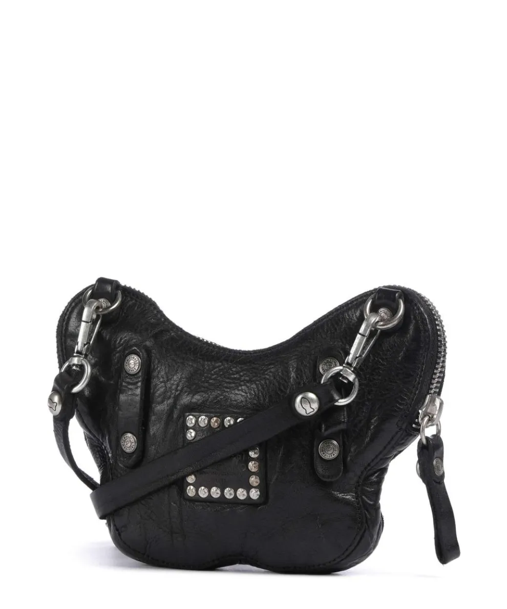 Umhängetasche Rindsleder schwarz