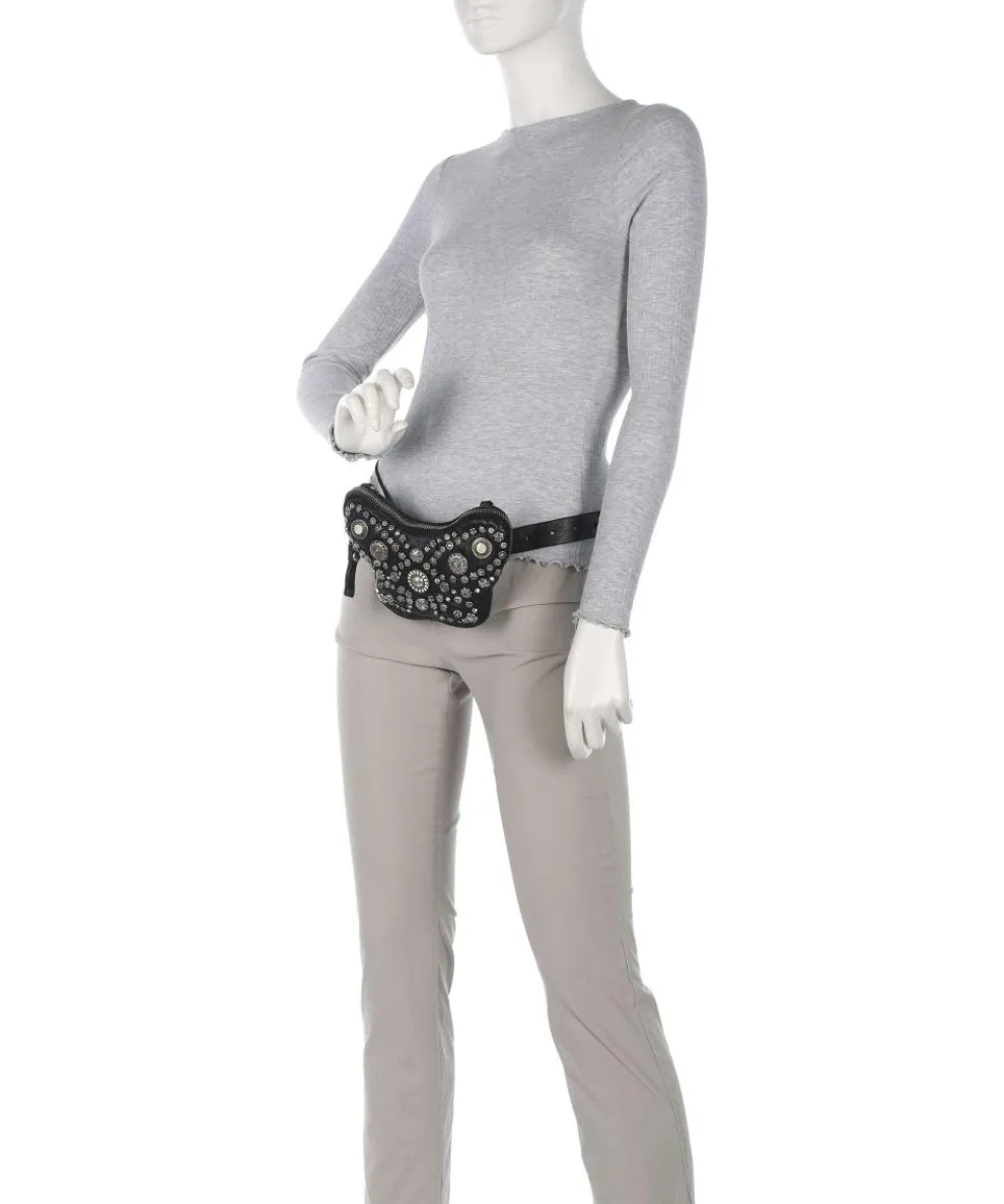 Umhängetasche Rindsleder schwarz