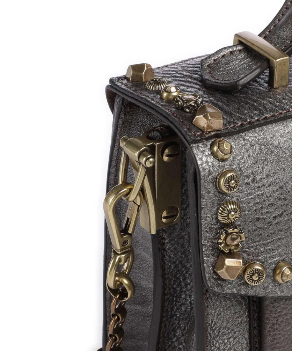 Umhängetasche Rindsleder platin