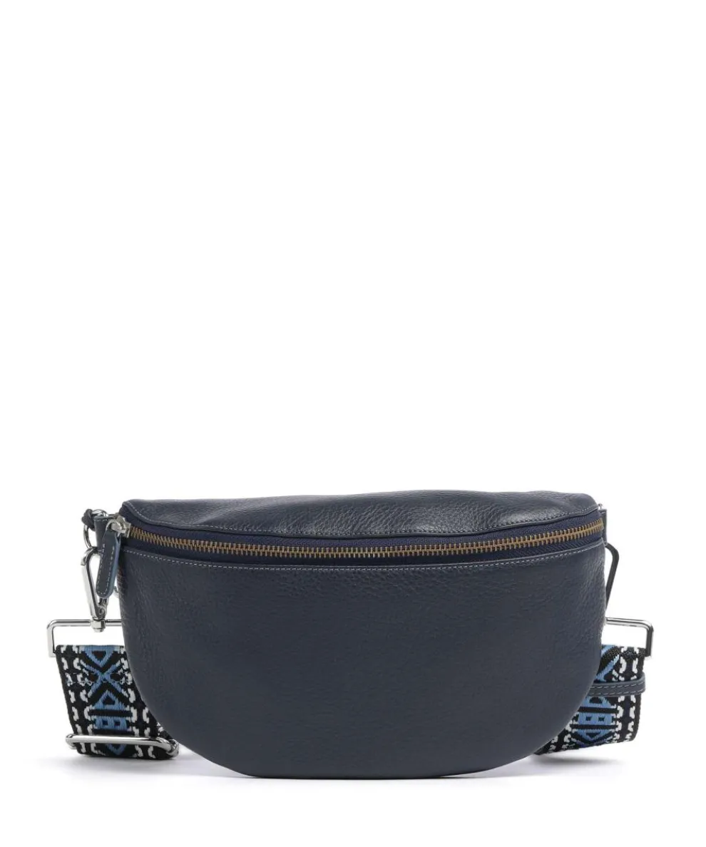 Umhängetasche weiches Rindsleder navy