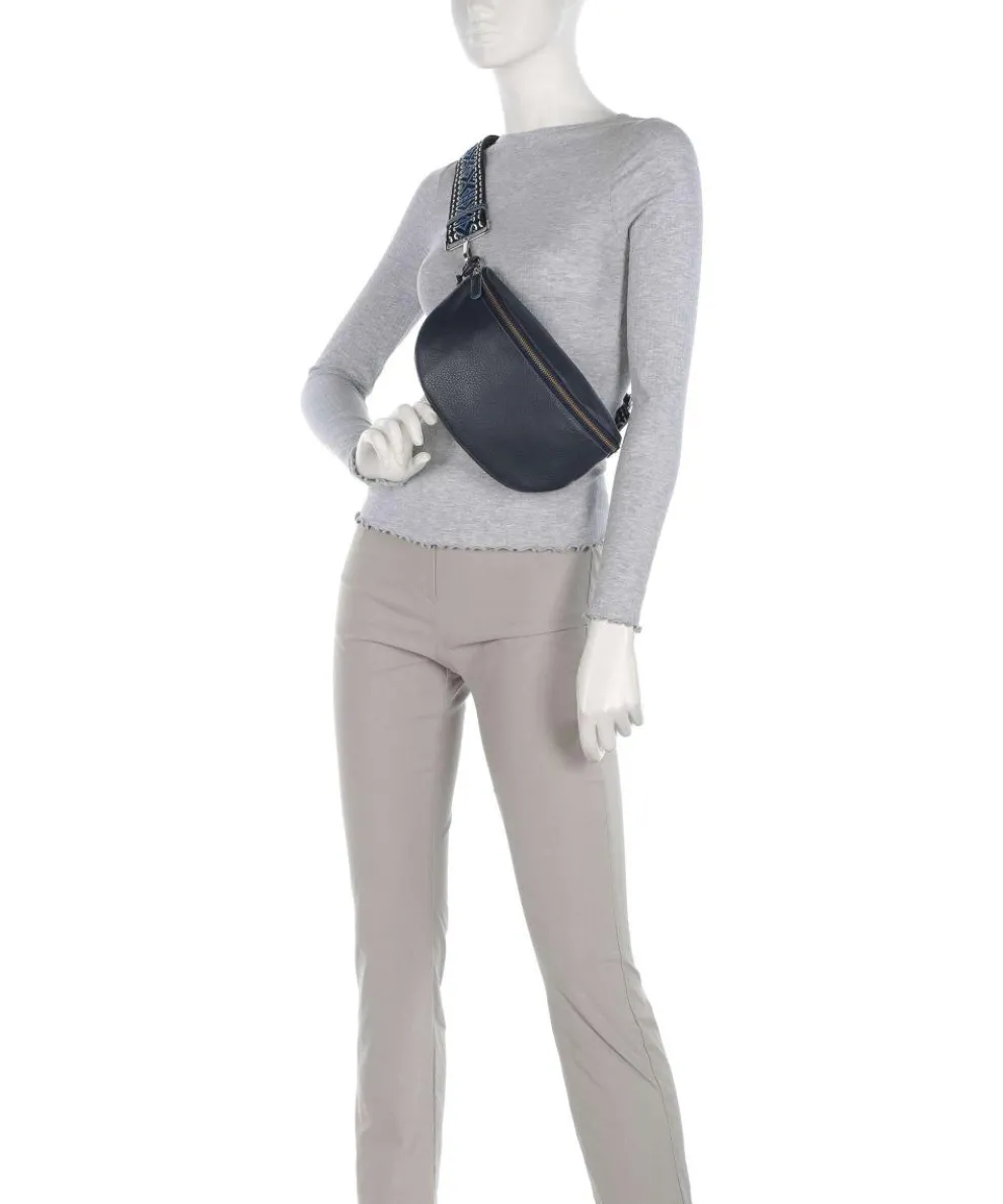 Umhängetasche weiches Rindsleder navy