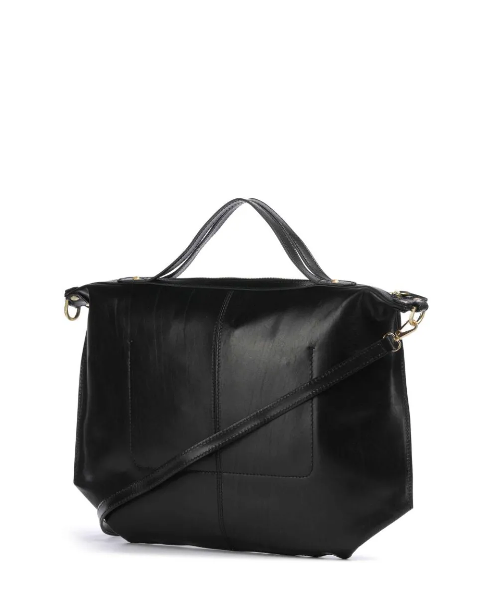 Unica Handtasche fein genarbtes Rindsleder schwarz