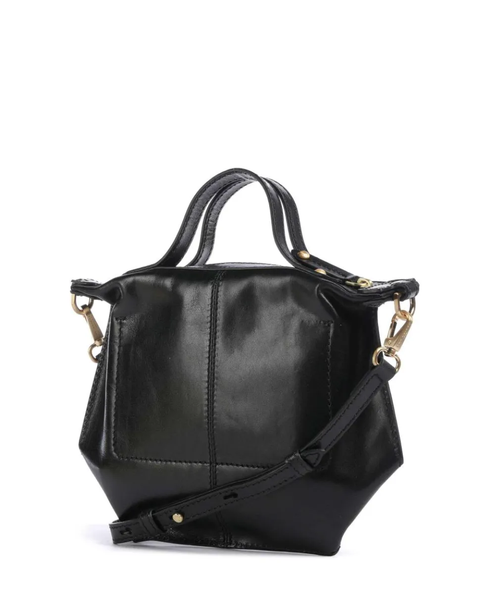 Unica Umhängetasche fein genarbtes Rindsleder schwarz