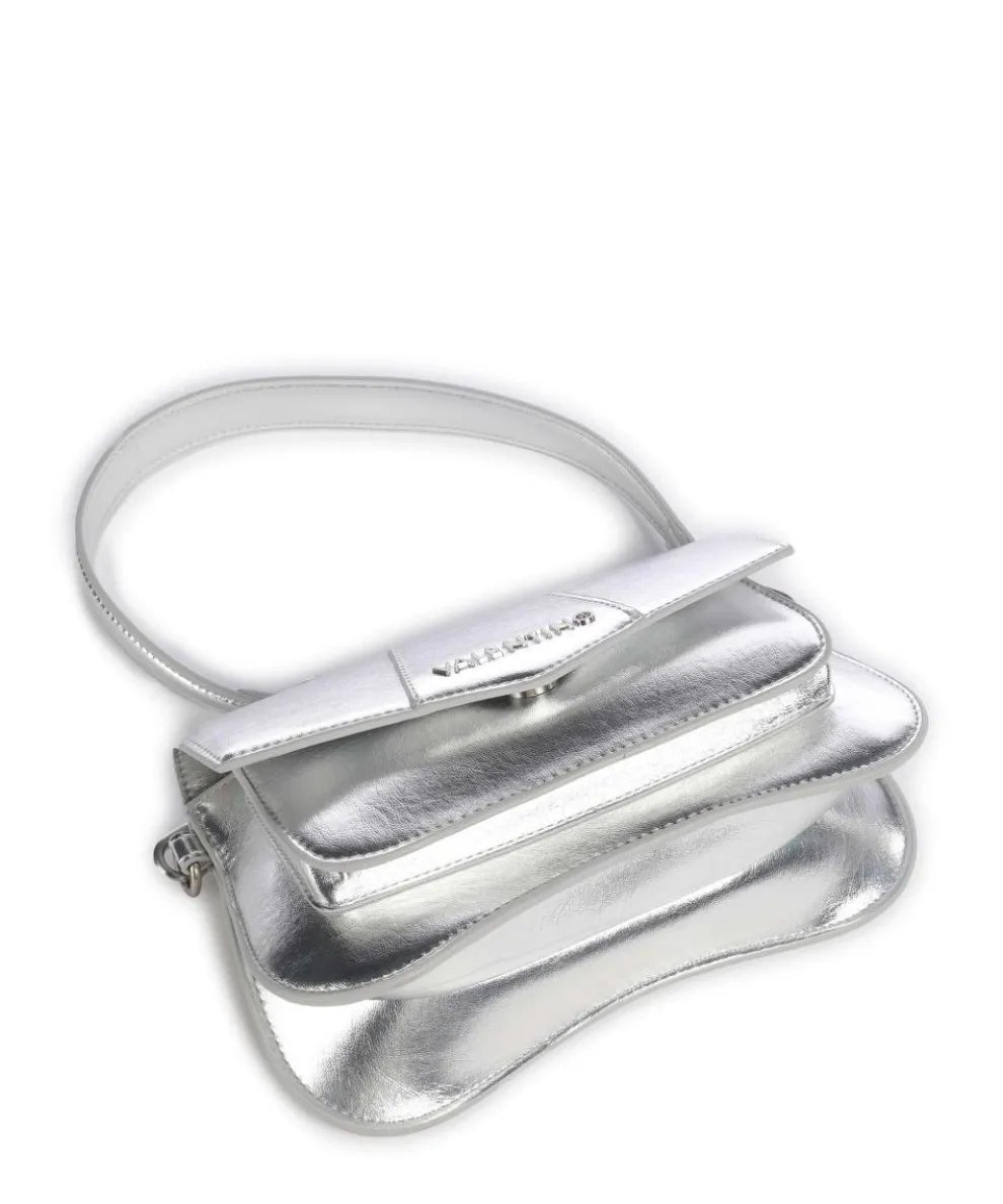 Unika Schultertasche Lederimitat silber