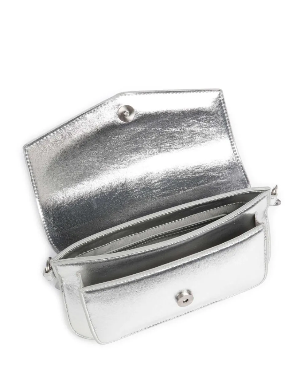 Unika Schultertasche Lederimitat silber