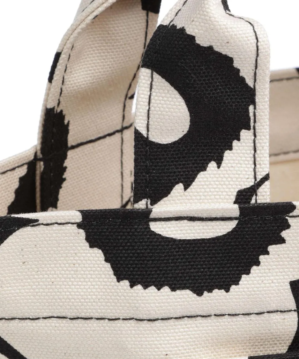 Unikko Mono Mini Handtasche Canvas natur/schwarz