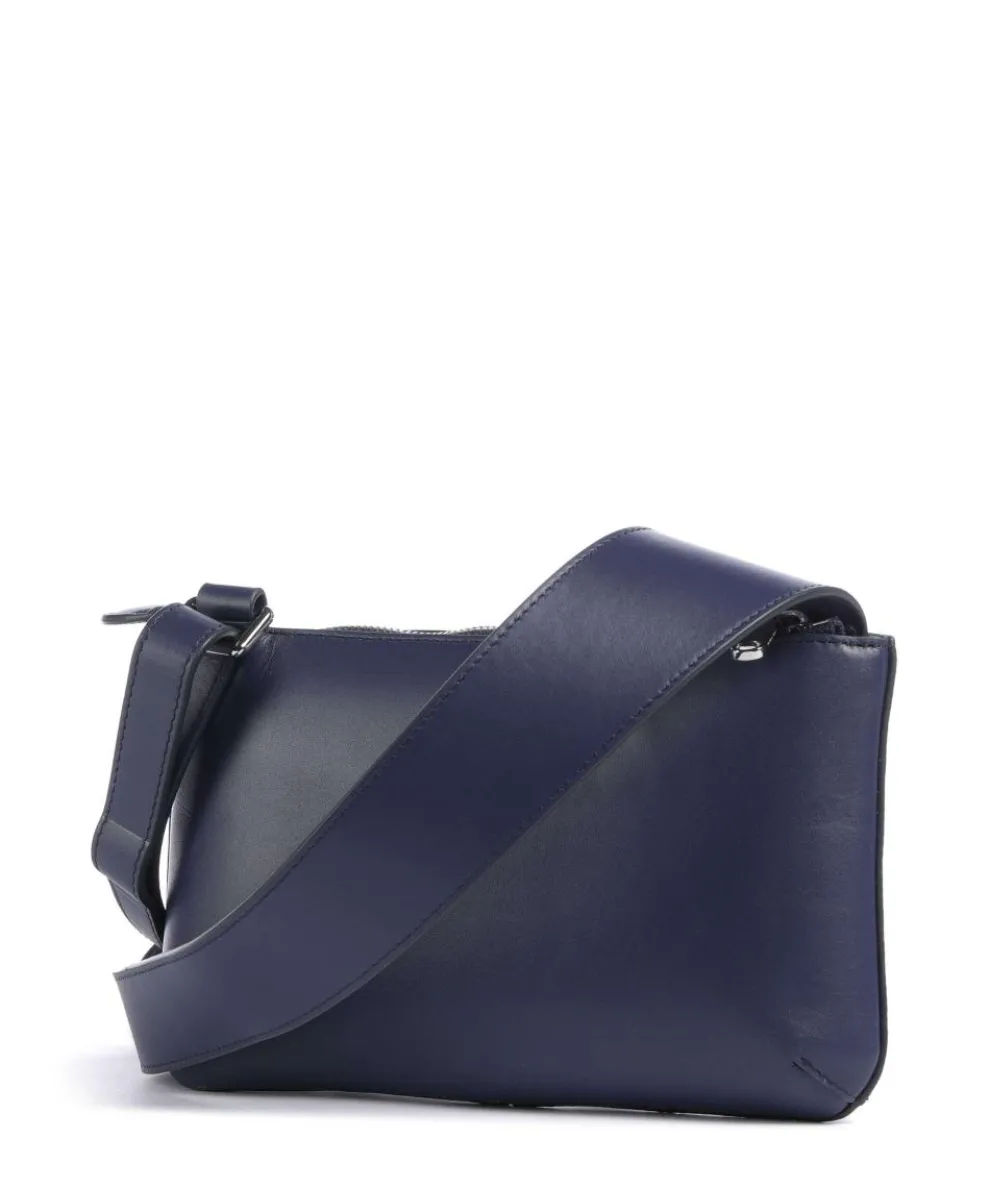 Pockets Umhängetasche fein genarbtes Rindsleder dunkelblau